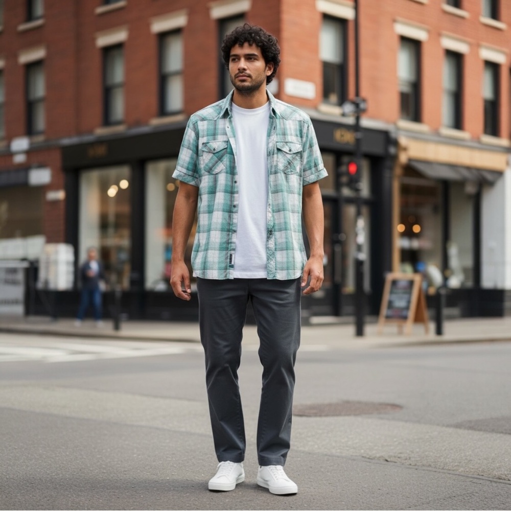 Men’s Short Sleeve Button Down Shirt⭐️